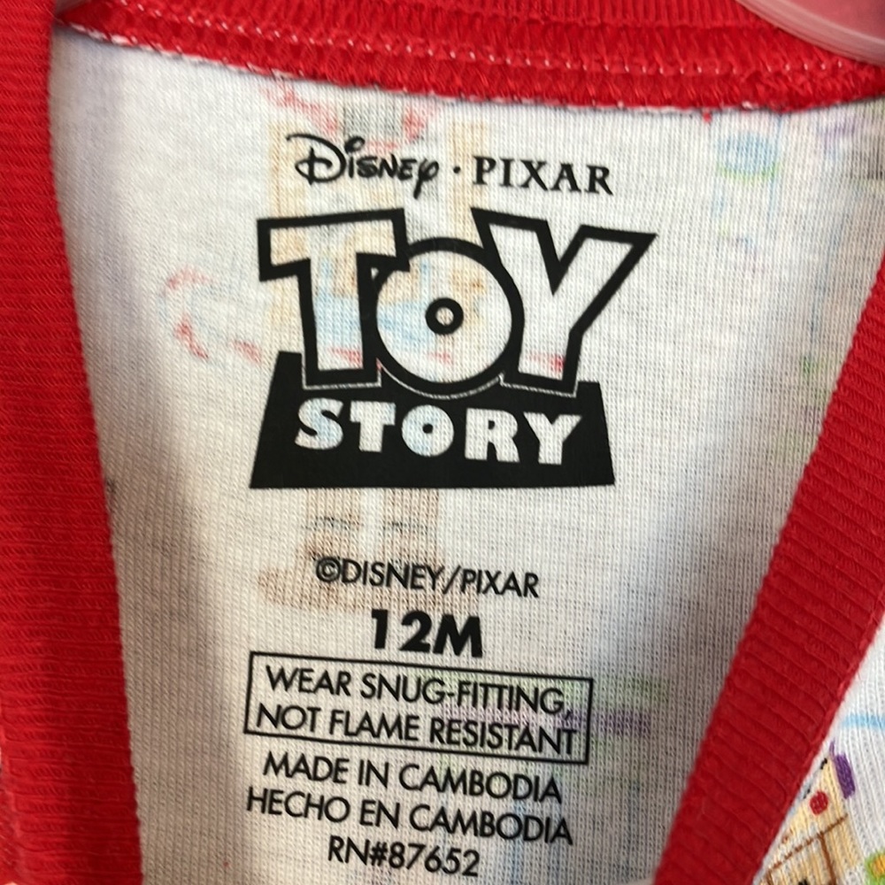 NWT Disney Toy Story Nutcracker holiday Pajamas 12 months Buzz Jessie Woody - Picture 4 of 5